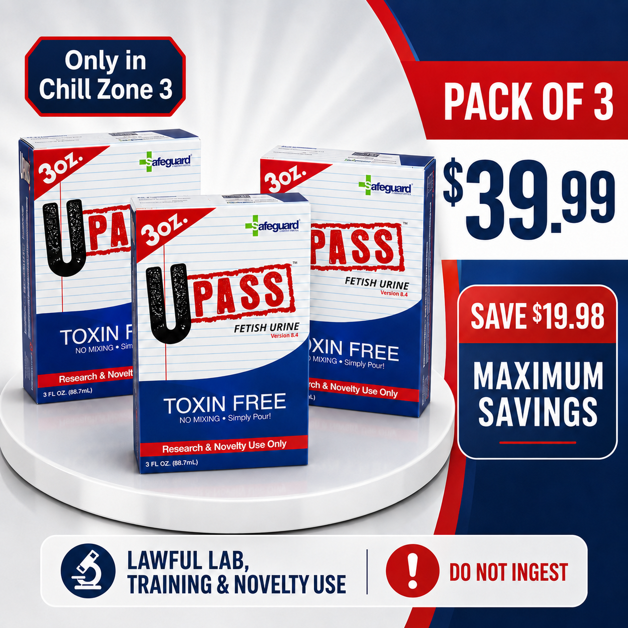 UPass 3 oz Synthetic Urine – Version 8.4