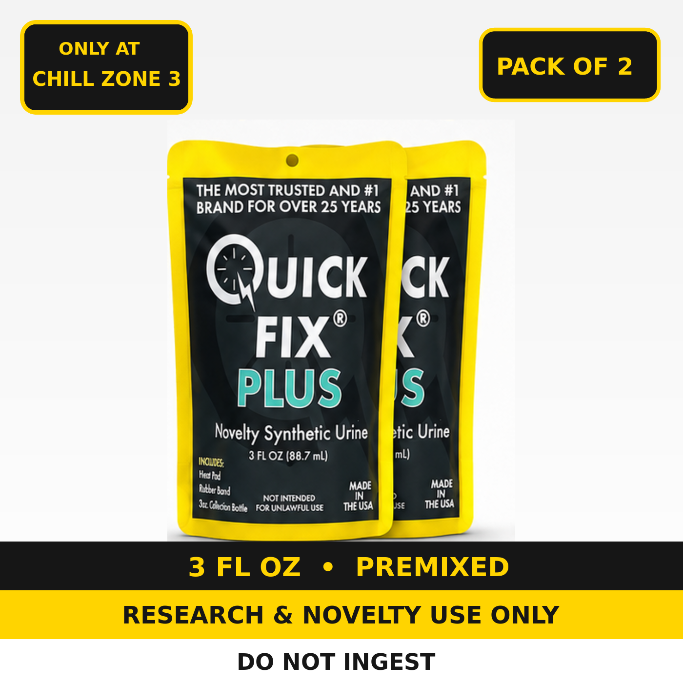 Quick Fix 6.4 Plus Synthetic Urine 3 oz – Premixed Novelty Kit