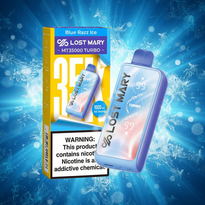 Lost Mary MT35000 Turbo vape device with packaging on a white background