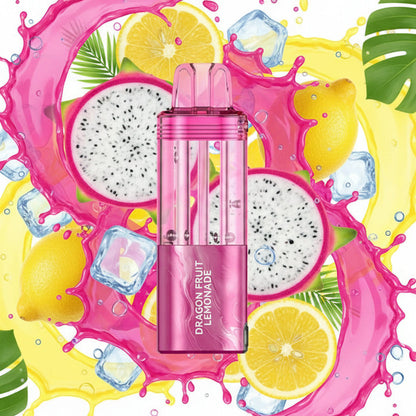 Pink vape pod with 'Dragon Fruit Lemonade' flavor on a white background, featuring Foger branding.