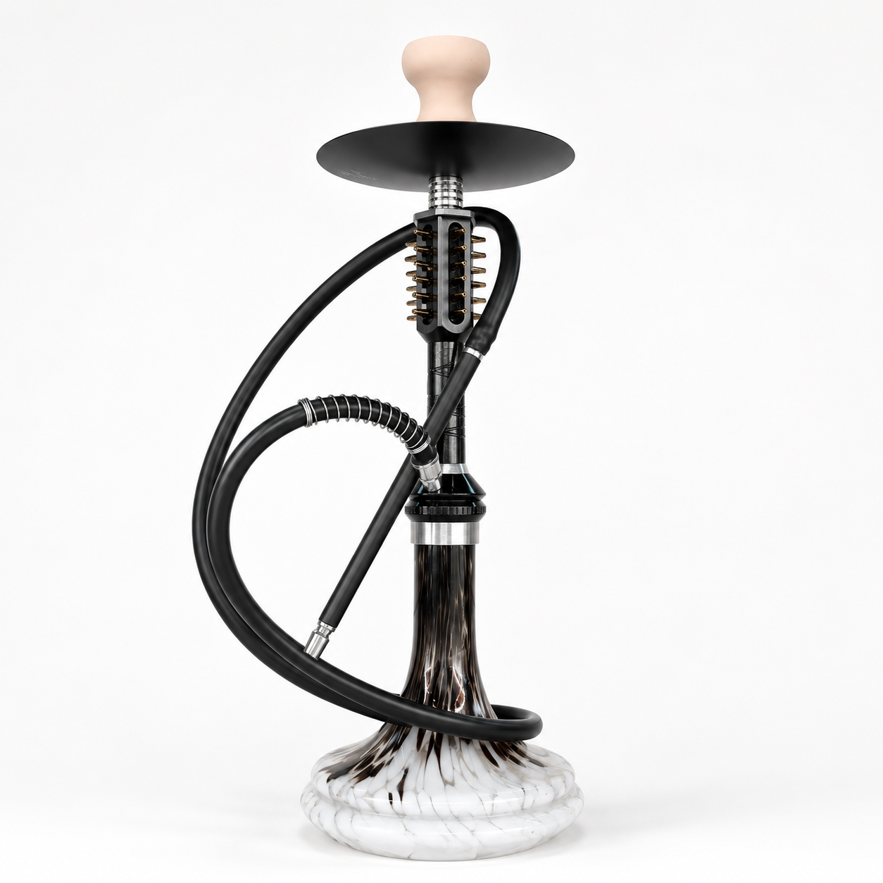 Ayaton Premium Marbled Glass Hookah with Flexible Hose