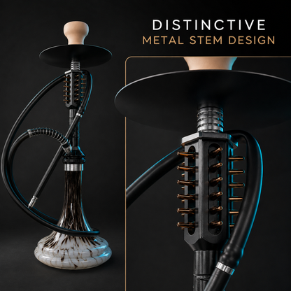 Ayaton Premium Marbled Glass Hookah with Flexible Hose