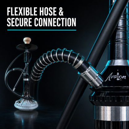 Ayaton Premium Marbled Glass Hookah with Flexible Hose