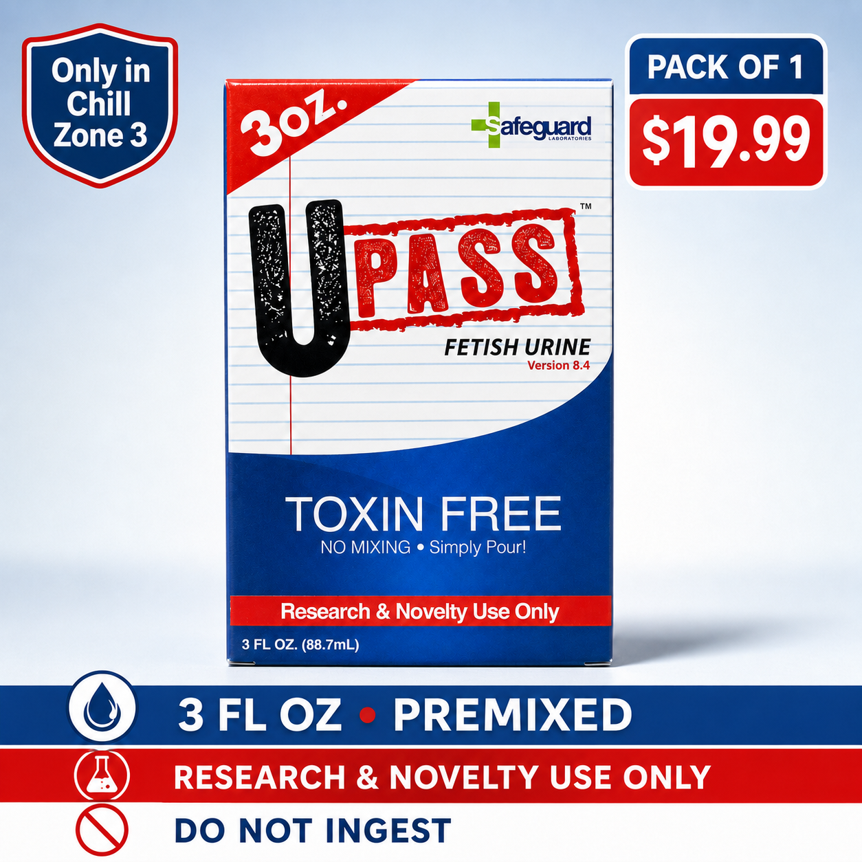 UPass 3 oz Synthetic Urine – Version 8.4