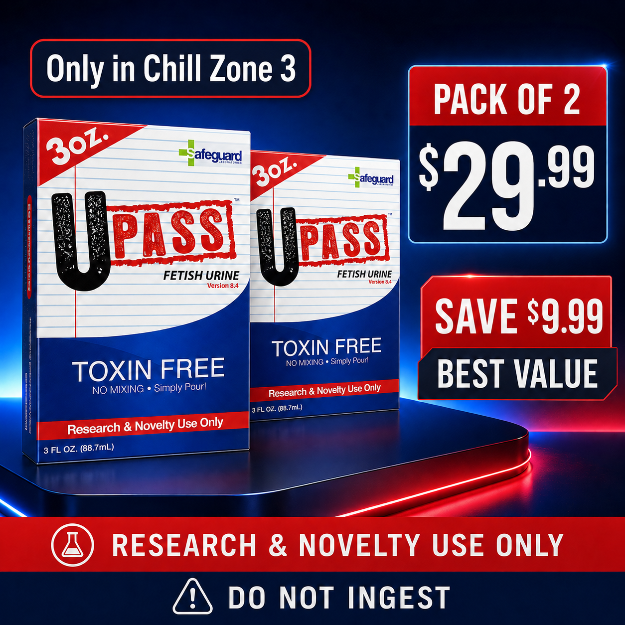 UPass 3 oz Synthetic Urine – Version 8.4