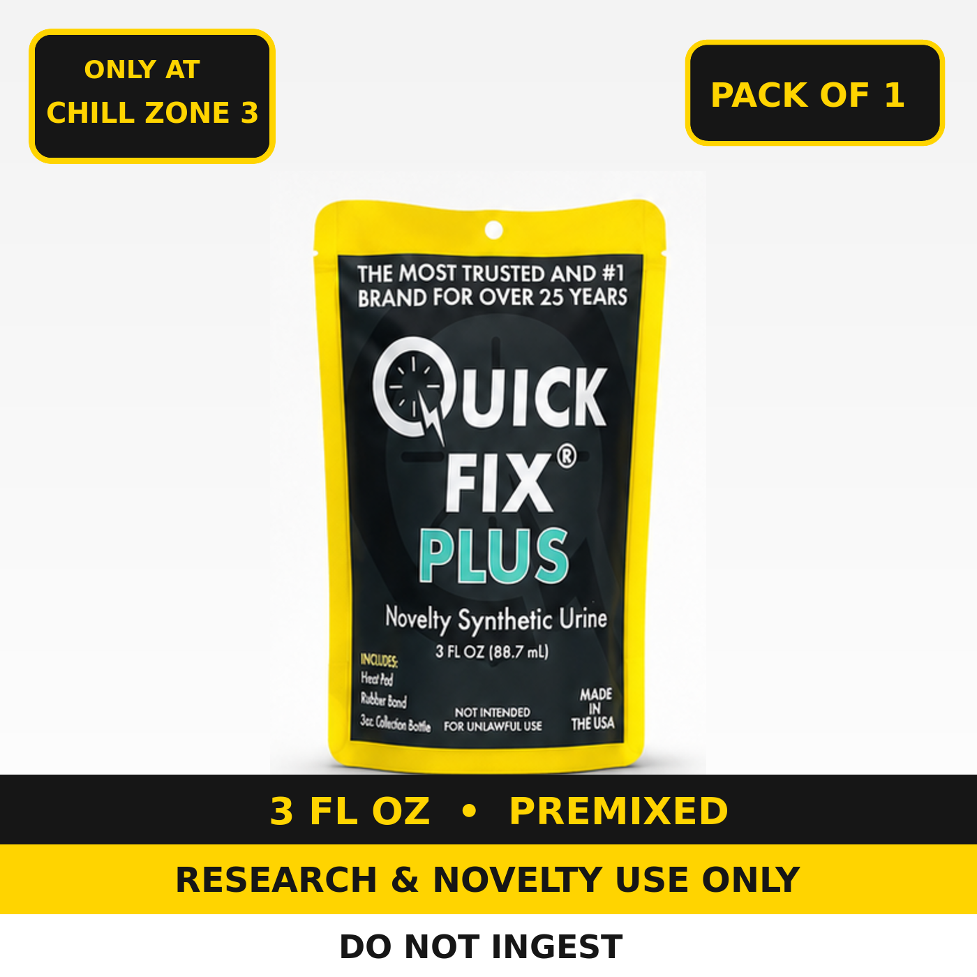 Quick Fix 6.4 Plus Synthetic Urine 3 oz – Premixed Novelty Kit
