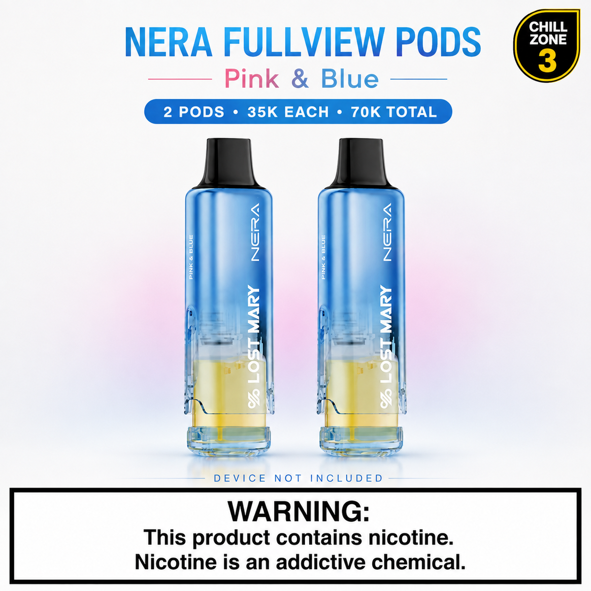 Lost Mary NERA Fullview 70K Replacement Pods – 5% Nicotine