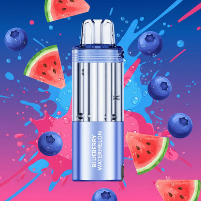 Blueberry watermelon vape pen on a white background
